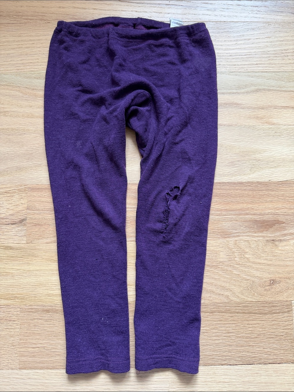 Cosilana German wool/silk purple leggings made in Germany child's EUR size 104